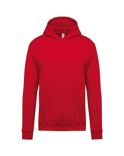Felpa bambino  cappuccio foderato regular fit Red