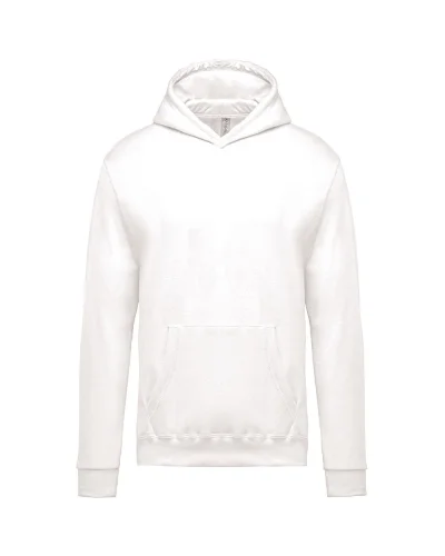 Felpa bambino  cappuccio foderato regular fit White