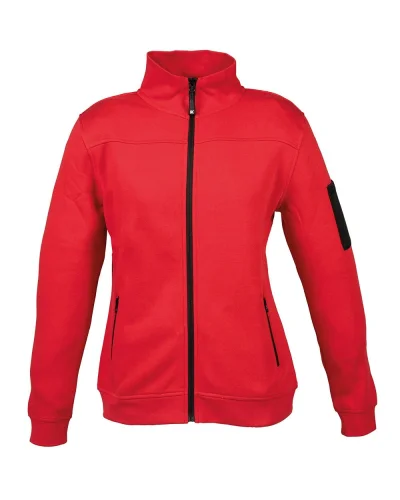 Felpa Giacarta Lady donna, zip lunga regular fit Red