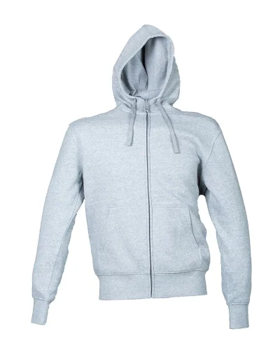 Nebraska Felpa Uomo Cappuccio Zip Cotone French Terry Melange