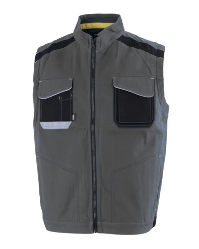 Gilet da lavoro UltraFlex  canvas stretch rifrangente Grigio
