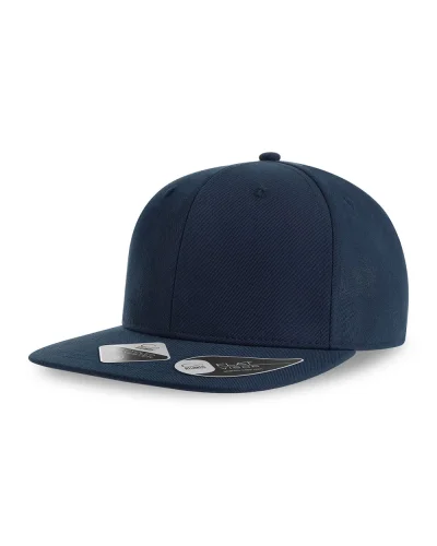James Cappellino 6 pannelli slim, poliestere riciclato, visiera flat Navy