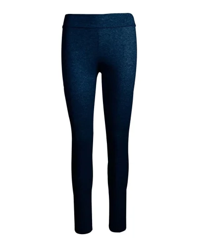 Leggings donna melange  cotone premium 200g/m2 Blu Navy