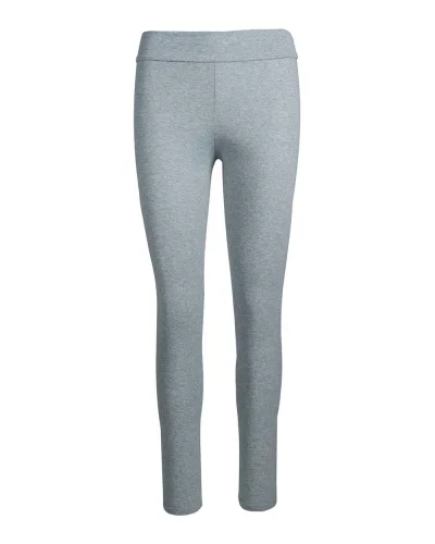 Leggings donna melange  cotone premium 200g/m2 Grigio Melange