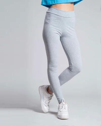 Leggings donna melange  cotone premium 200g/m2