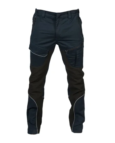 Pantalone Salonicco da lavoro rinforzato, tasche zip Navy