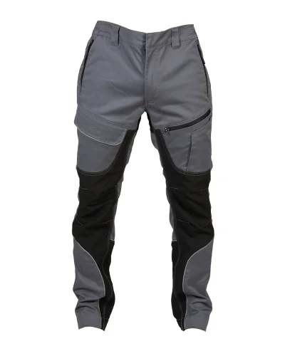 Pantalone Salonicco da lavoro rinforzato, tasche zip Grey