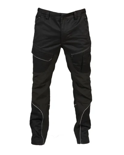 Pantalone Salonicco da lavoro rinforzato, tasche zip Black