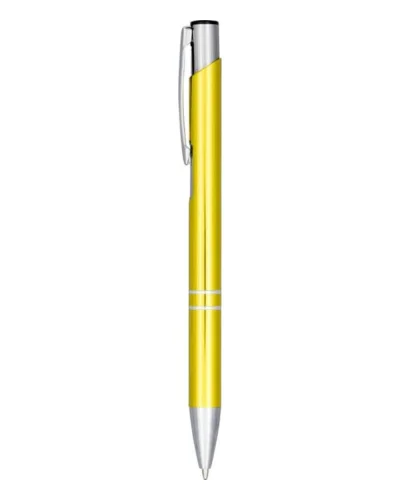 Penna a Sfera Moneta Alluminio Anodizzato Blu Clip Acciaio