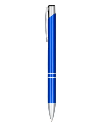 Penna a Sfera Moneta Alluminio Anodizzato Blu Clip Acciaio Blue