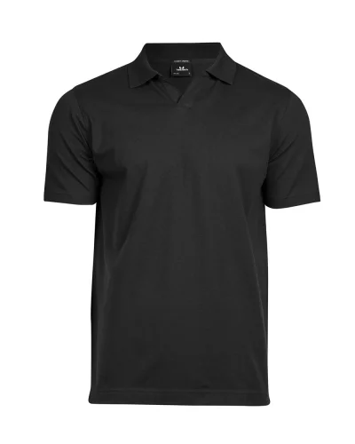 Polo Uomo  Scollo a V Cotton Stretch, Comfort e Stile Black