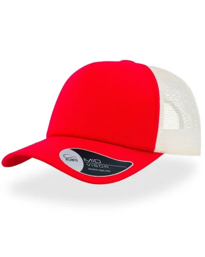 Cappellino Record 5 Pannelli Slim Unisex 100% Cotone Vari Colori Red
