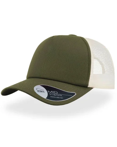 Cappellino Record 5 Pannelli Slim Unisex 100% Cotone Vari Colori Oliva