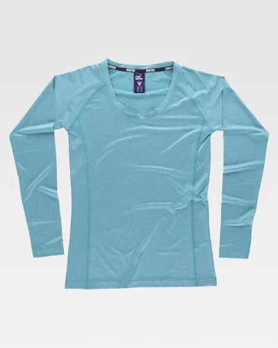 T-shirt Donna Sportiva Raglan Manica Lunga Tecnica TURQUOISE