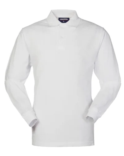 Polo Uomo Manica Lunga Tiger Bianco