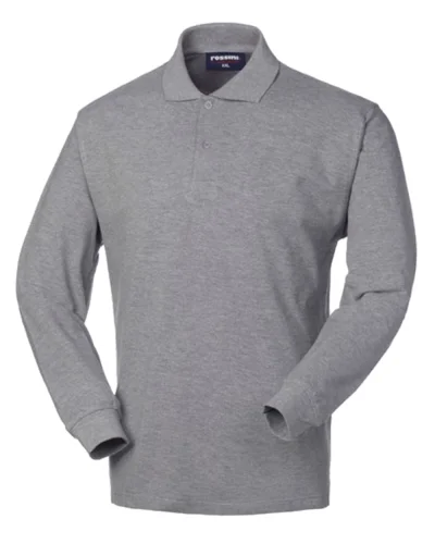 Polo Uomo Manica Lunga Tiger Grigio