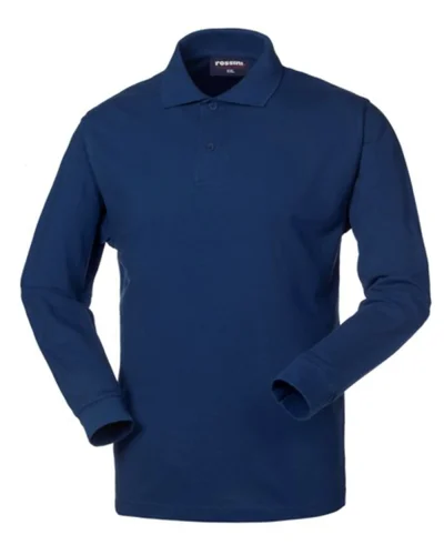 Polo Uomo Manica Lunga Tiger Azzurro