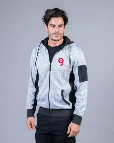 New Quebec Maglia Uomo con Zip, Fodera Mesh, Inserti Stretch