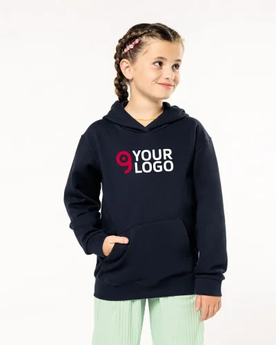 Felpa bambino  cappuccio foderato regular fit