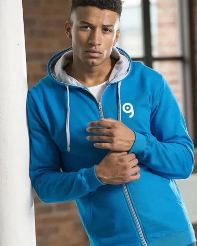 Varsity Zoodie felpa con zip cappuccio doppio strato cotton blend
