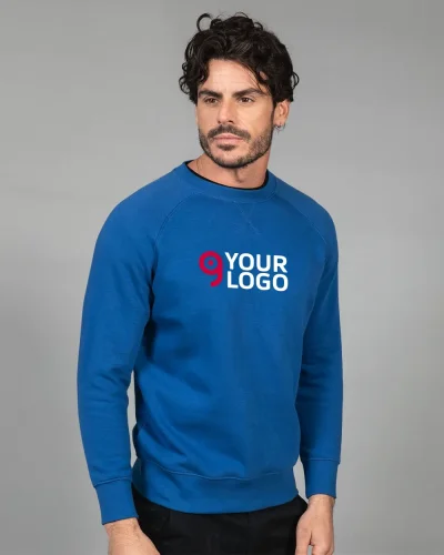 Felpa Seattle Man French Terry girocollo, personalizzabile