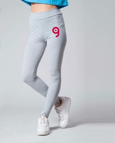 Leggings donna melange  cotone premium 200g/m2