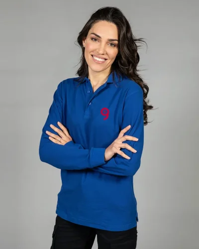 Polo donna cotone piqué Manica Lunga Lady Tunisi regular