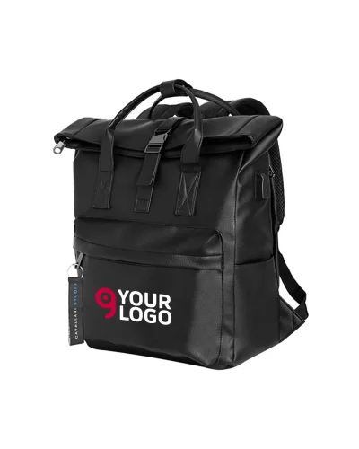 Zaino ecopelle Cavallari 15" USB e tasca laptop