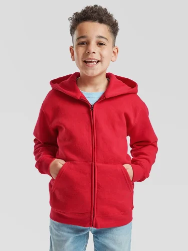 Felpa bambino zip intera cappuccio cotone poliestere