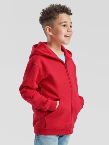 Felpa bambino zip intera cappuccio cotone poliestere