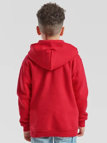 Felpa bambino zip intera cappuccio cotone poliestere