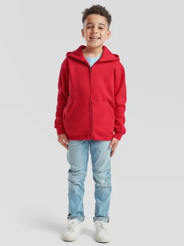 Felpa bambino zip intera cappuccio cotone poliestere