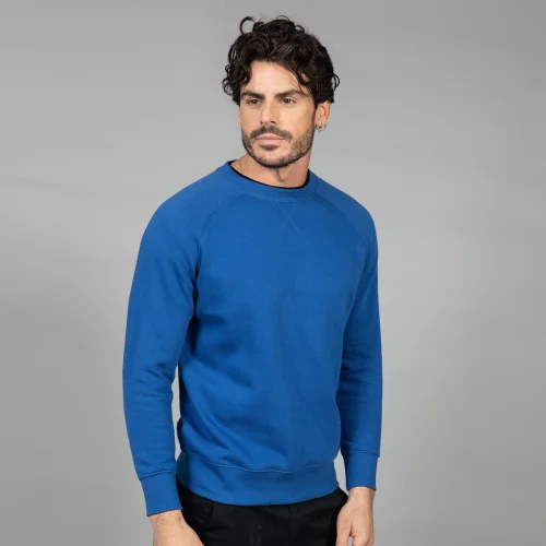 Felpa Seattle Man French Terry girocollo, personalizzabile