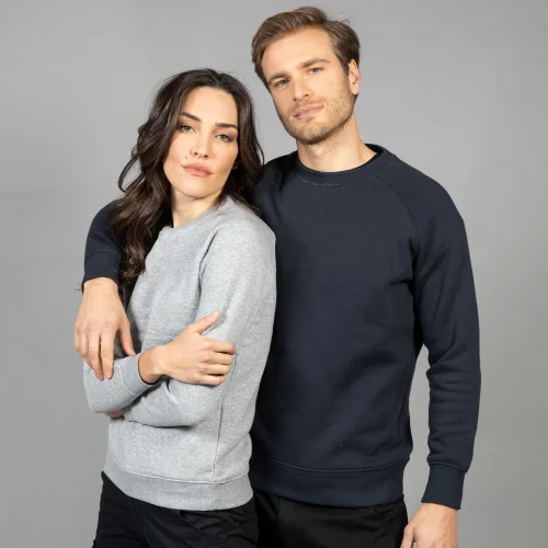 Felpa Seattle Man French Terry girocollo, personalizzabile