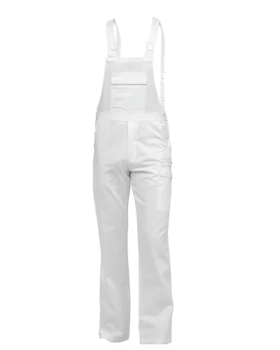 New Extra salopette lavoro cotone regular con tascone Bianco