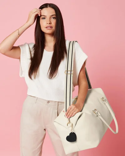 BagBase Boutique Weekender saffiano, tracolla removibile 53cm