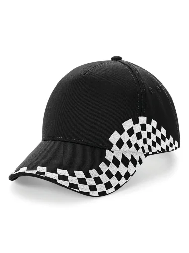 Cappellino Grand Prix 5 pannelli cotone ricamato, regolabile Black/orange