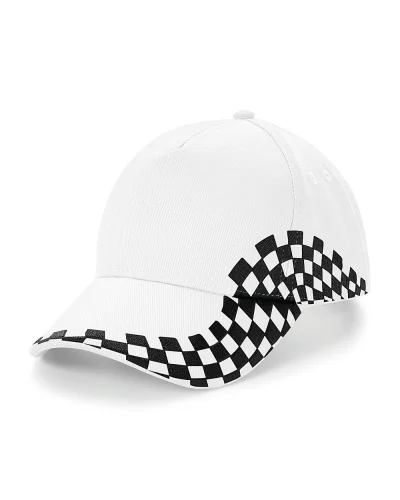 Cappellino Grand Prix 5 pannelli cotone ricamato, regolabile White