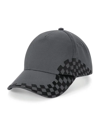 Cappellino Grand Prix 5 pannelli cotone ricamato, regolabile Graphite grey