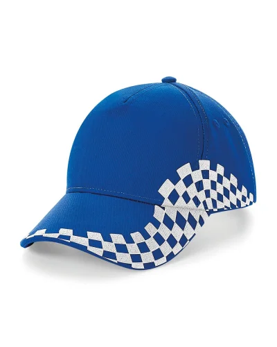 Cappellino Grand Prix 5 pannelli cotone ricamato, regolabile Bright royal