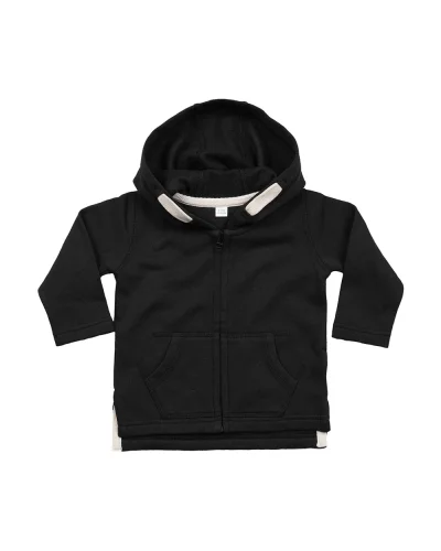 BABY HGM Felpa con Cappuccio Cotone Riciclato Regular 200g Black