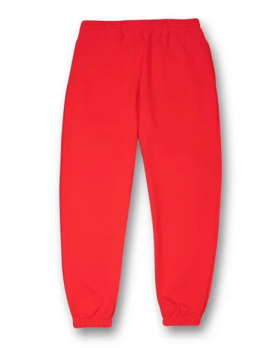 Nyco Pantaloni Urban Fit Unisex in Felpa Soft Rosso