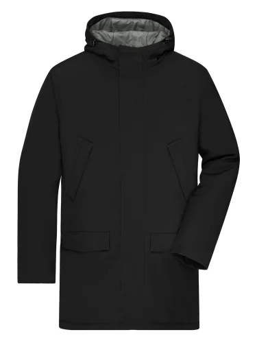 Parka imbottito uomo James & Nicholson, cappuccio, regular fit Black