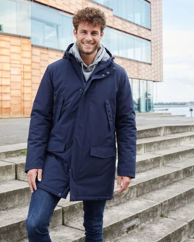 Parka imbottito uomo James & Nicholson, cappuccio, regular fit