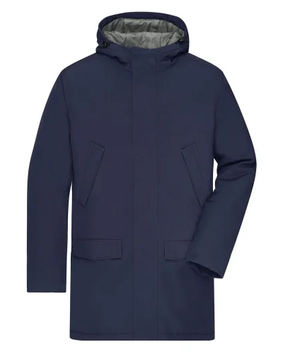 Parka imbottito uomo James & Nicholson, cappuccio, regular fit Navy
