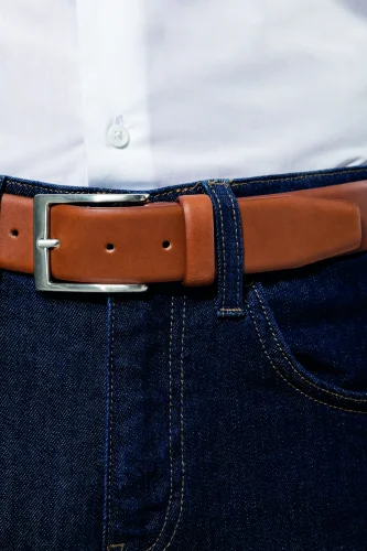 Cintura uomo pelle nera Made in Italy | Eleganza e resistenza