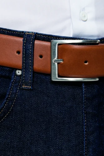 Cintura uomo pelle nera Made in Italy | Eleganza e resistenza
