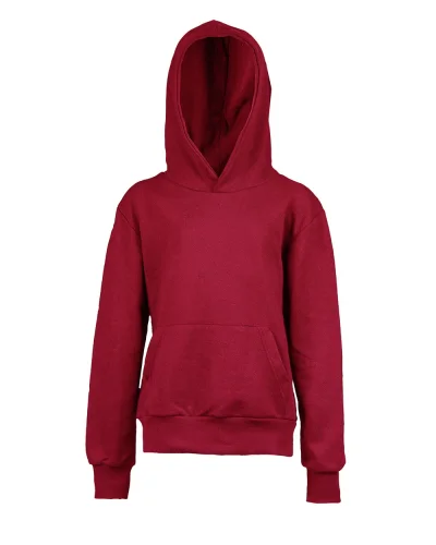 Felpa bambino in french terry con zip, cotone, regular fit Rosso Sport