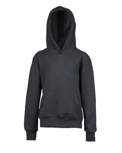 Felpa bambino in french terry con zip, cotone, regular fit Nero