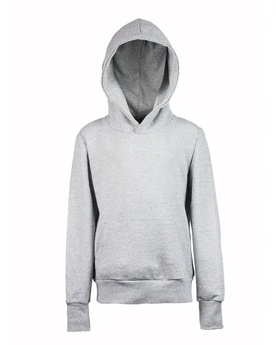 Felpa bambino in french terry con zip, cotone, regular fit Cenere